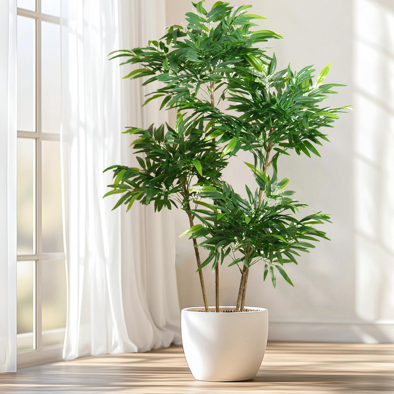 Fiddle Leaf Fig - 80-180cm 대형 인조 대나무 잎 나무,
