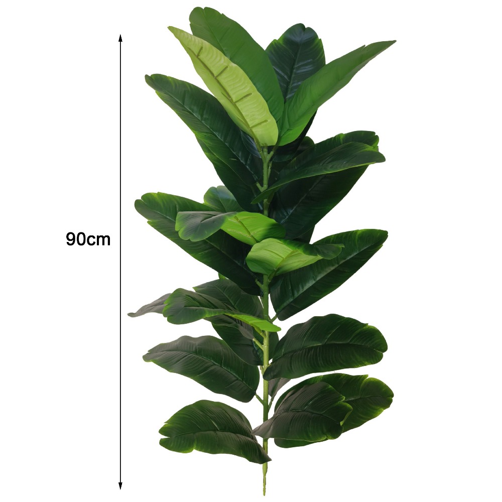 Fiddle Leaf Fig - 녹색 플라스틱 인조 고무나무 대형 23잎