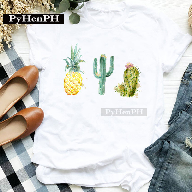 패션 여성용 개성있는 선인장 프린트 반팔 티셔츠 부모- - Plant Parent Shirt 리뷰 및 가격