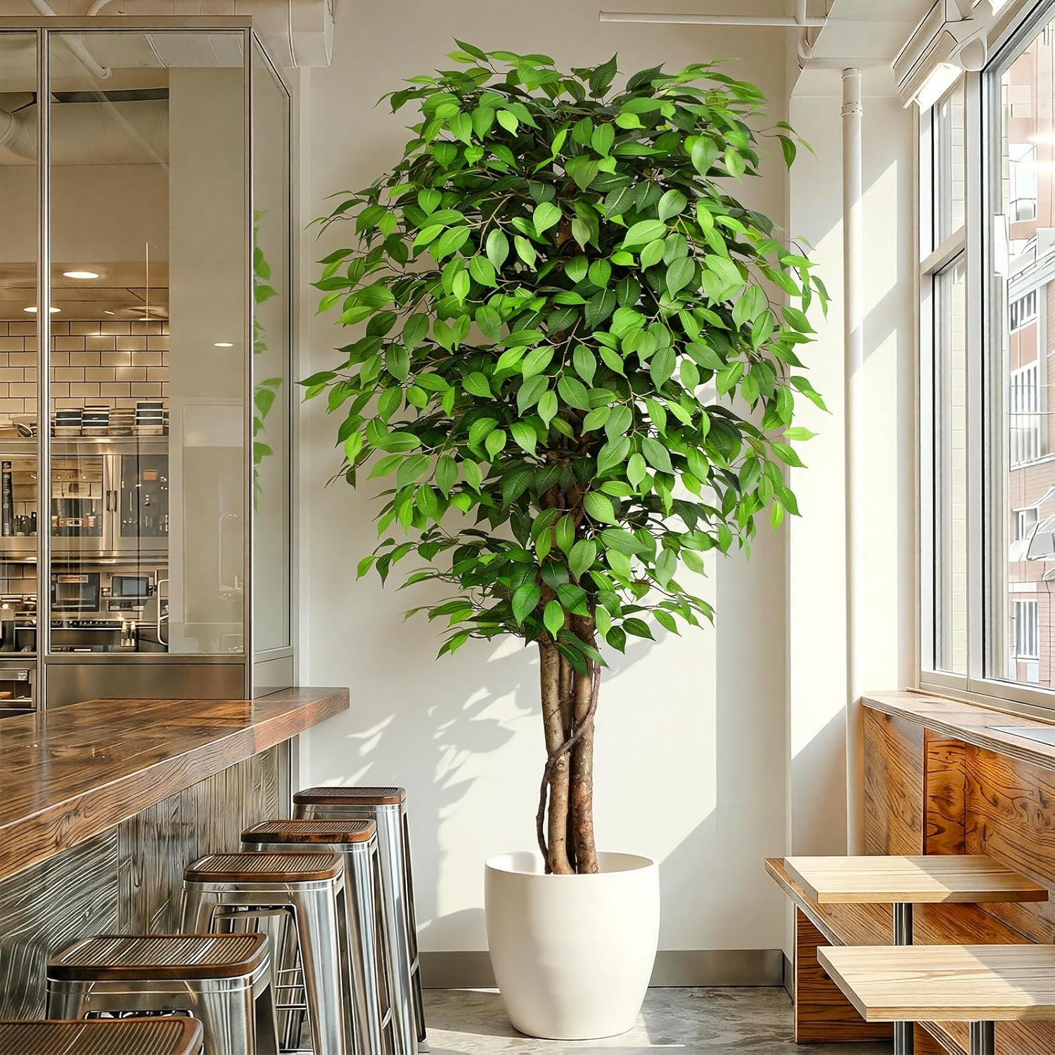 실제와 같은 인조 고무나무, 자연스러운 줄기와 풍성한  - Fiddle Leaf Fig 리뷰 및 가격