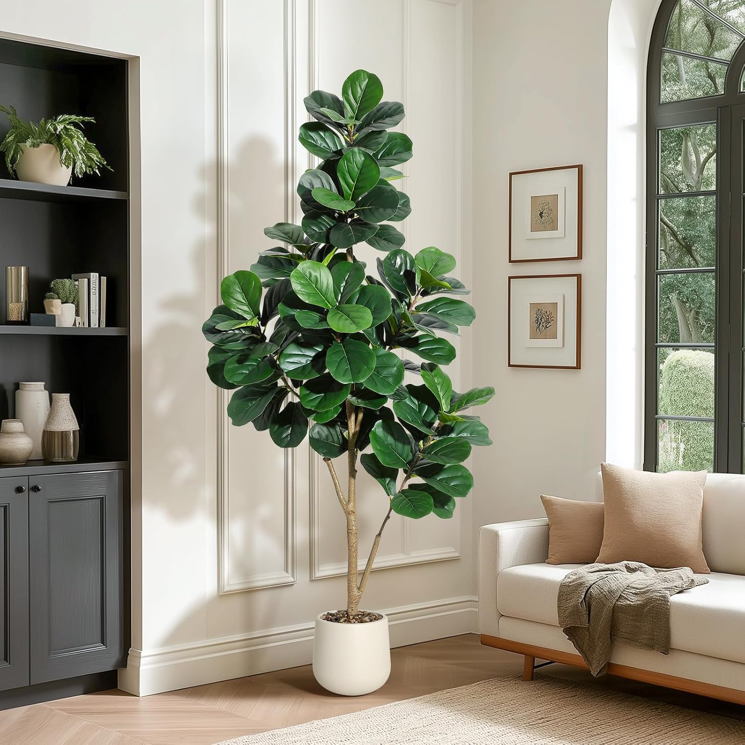 4-7피트 피들리프 무화과나무 인조 리얼리스틱 인조 피 - Fiddle Leaf Fig 리뷰 및 가격