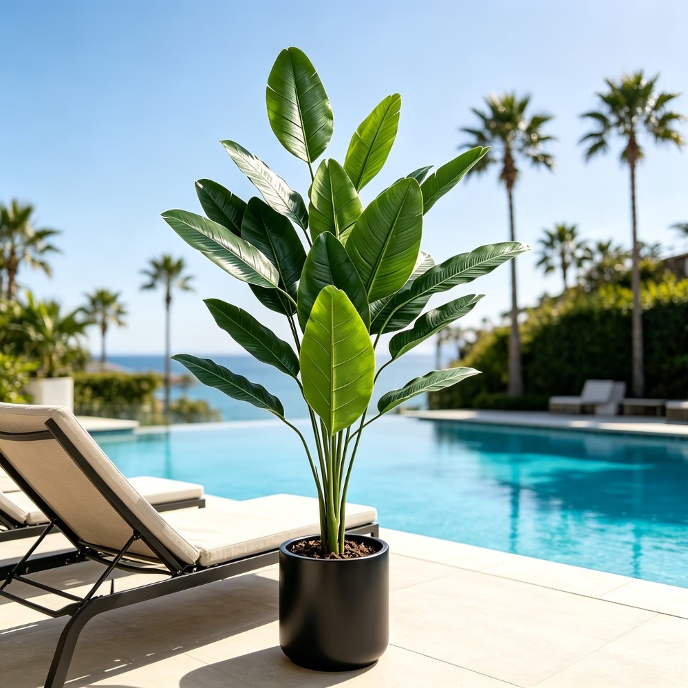 1PC 105cm 대형 인조 바나나 나무 15잎 야외  - Fiddle Leaf Fig 리뷰 및 가격