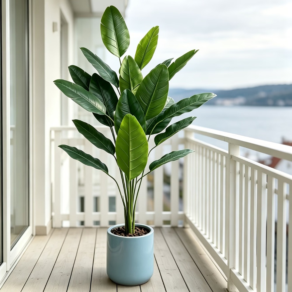 1PC 105cm 대형 인조 바나나 나무 15잎 야외  - Fiddle Leaf Fig 리뷰 및 가격