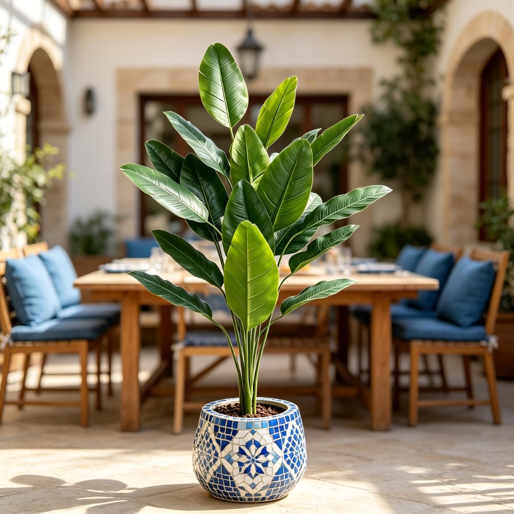 1PC 105cm 대형 인조 바나나 나무 15잎 야외  - Fiddle Leaf Fig 리뷰 및 가격