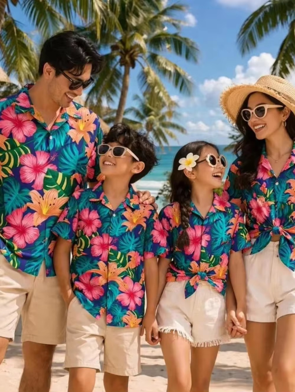 하와이안 아동용 셔츠 플랜트 플라워 패턴 프린트 가족복 - Plant Parent Shirt 리뷰 및 가격